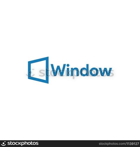 Simple window logo icon graphic design template illustration. Simple window logo icon graphic design template