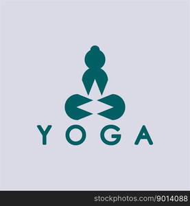 simple yoga logo icon vector design template