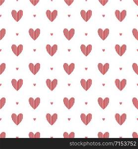 Simplicity hearts seamless pattern. Background for valentines day design. Pattern textile print with red hearts. Simplicity hearts seamless pattern. Background for valentines day design. Pattern textile print with red heart.