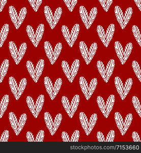 Simplicity hearts seamless pattern. Red background for valentines day design. Printable textile pattern. Simplicity hearts seamless pattern. Red background for valentines day design. Printable textile pattern.