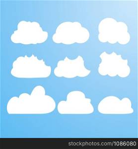 Simply flat cloud vector illustration. Cloud symbol for your design, web site, brand logo, app, UI, background. Trendy flat style with amazing color. From Cloud set.