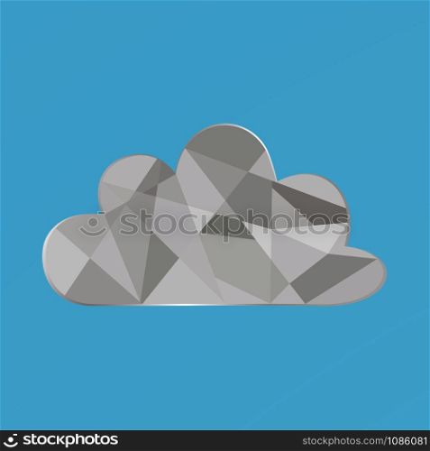 Simply flat cloud vector illustration. Cloud symbol for your design, web site, brand logo, app, UI, background. Trendy flat style with amazing color. From Cloud set.