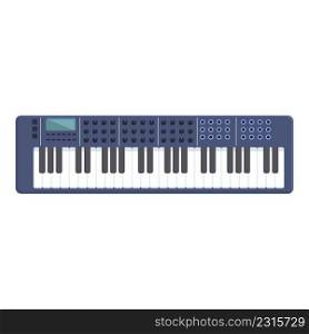 Sing synthesizer icon cartoon vector. Music keyboard. Piano audio. Sing synthesizer icon cartoon vector. Music keyboard