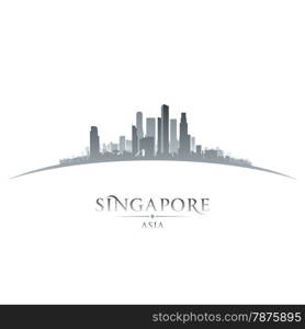 Singapore Asia city skyline silhouette. Vector illustration
