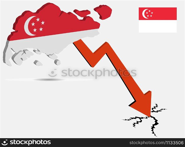 Singapore economic crisis vector illustration Eps 10.. Singapore economic crisis vector illustration Eps 10