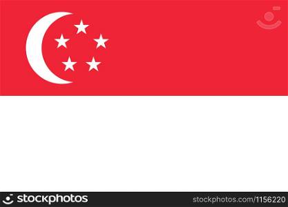 Singapore flag vector, official colors and proportion.. Singapore flag vector, official colors and proportion