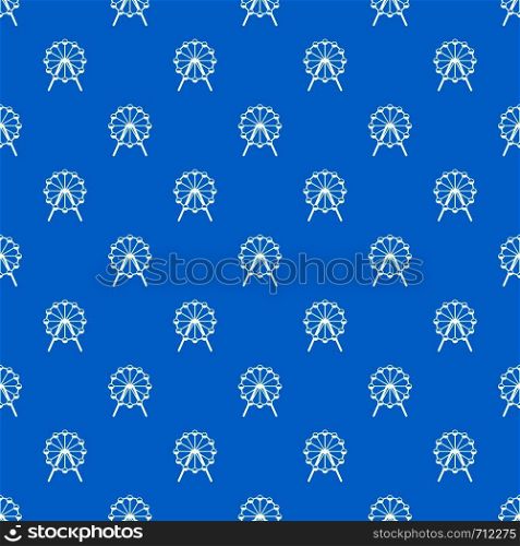 Singapore Flyer, tallest wheel in the world pattern repeat seamless in blue color for any design. Vector geometric illustration. Singapore Flyer, tallest wheel in the world pattern seamless blue