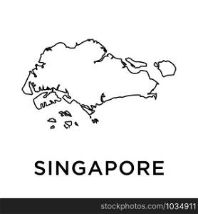 Singapore map icon design trendy