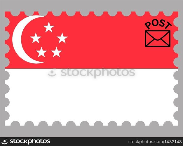 Singapore national country flag. original colors and proportion. Simply vector illustration background. Isolated symbols and object for design, education, learning, postage stamps and coloring book, marketing. From world set