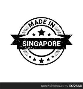 Singapore stamp design vector