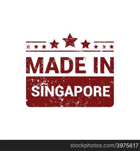 Singapore stamp design vector
