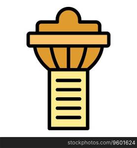 Singapore tower icon outline vector. City building. Asian national color flat. Singapore tower icon vector flat