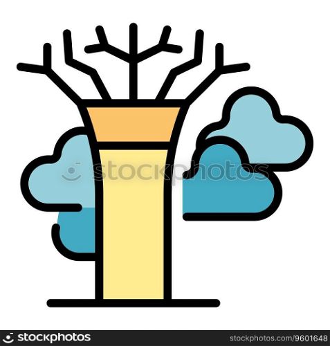 Singapore tree icon outline vector. Travel map. National day color flat. Singapore tree icon vector flat