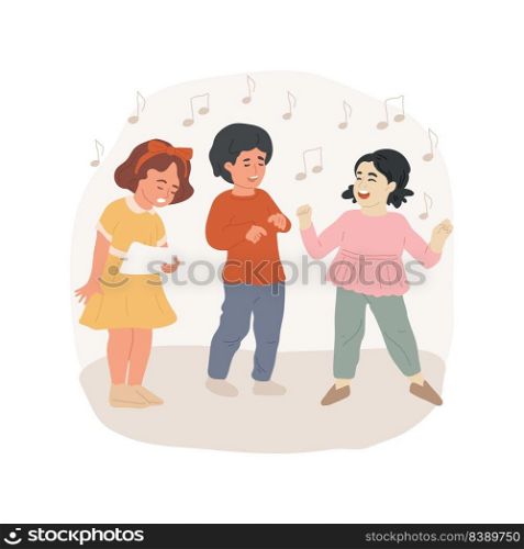 Singing songs isolated cartoon vector illustration. Learn words by heart, sing a song together, early education program, kindergarten musical activity, language development vector cartoon.. Singing songs isolated cartoon vector illustration.