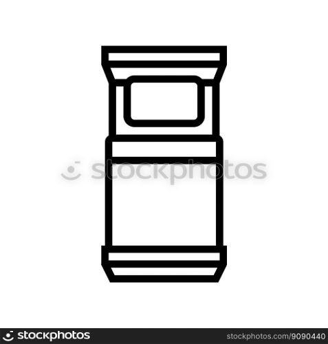 single bed top view line icon vector. single bed top view sign. isolated contour symbol black illustration. single bed top view line icon vector illustration