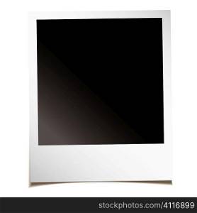 Single blank instant photograph with shadow and room to add your own image