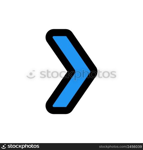 Single chevron arrow as a notch badge