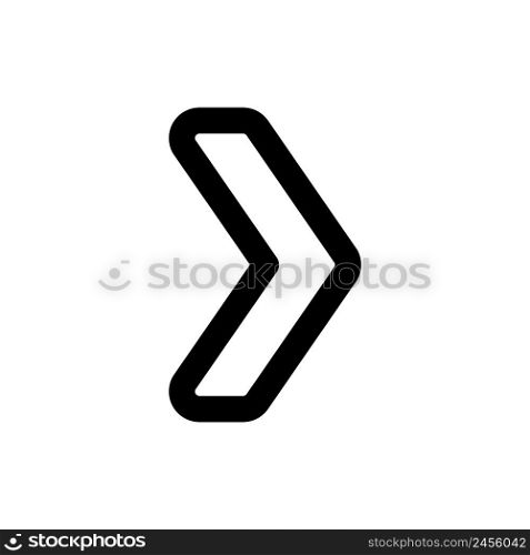 Single chevron arrow as a notch badge