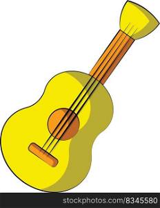 Single element Guitar. Draw illustration in color