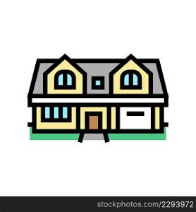 single family detached house color icon vector. single family detached house sign. isolated symbol illustration. single family detached house color icon vector illustration