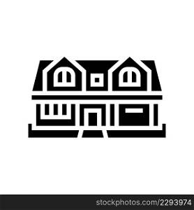 single family detached house glyph icon vector. single family detached house sign. isolated contour symbol black illustration. single family detached house glyph icon vector illustration