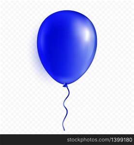 Single glossy helium balloon isolated on white background. Premium vector illustration.