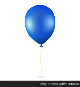 Single glossy helium balloon isolated on white background. Vector illustration for Your design.
