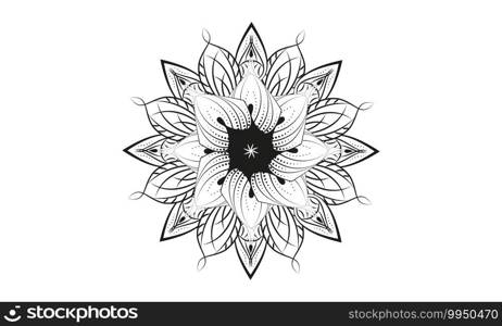 Single line flowers set stock illustration