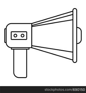 Single megaphone icon. Outline illustration of single megaphone vector icon for web. Single megaphone icon, outline style