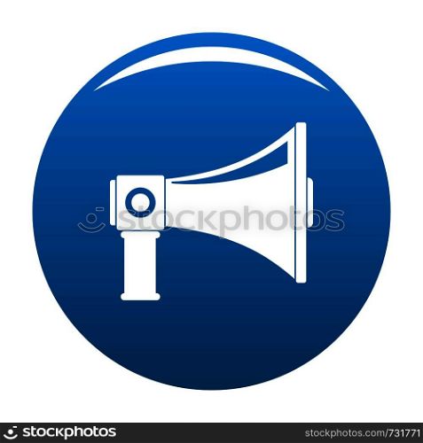 Single megaphone icon. Simple illustration of single megaphone vector icon for any design blue. Single megaphone icon vector blue