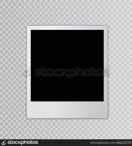 Single photo frame for design scrapbook space for your text transparent background - vector