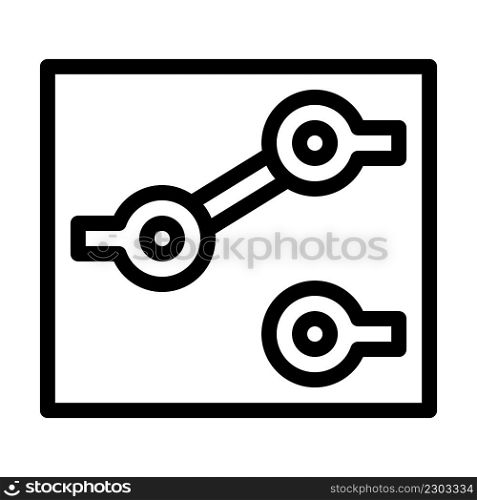 single pole double throw electric switch line icon vector. single pole double throw electric switch sign. isolated contour symbol black illustration. single pole double throw electric switch line icon vector illustration