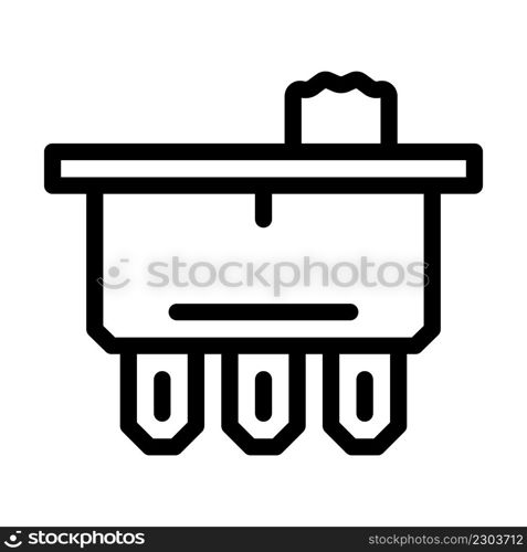 single pole double throw electrical switch line icon vector. single pole double throw electrical switch sign. isolated contour symbol black illustration. single pole double throw electrical switch line icon vector illustration