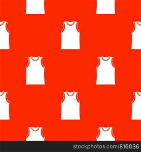 Singlet pattern repeat seamless in orange color for any design. Vector geometric illustration. Singlet pattern seamless