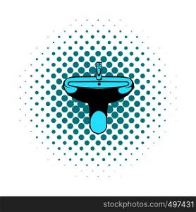Sink comics icon isolated on a white background. Sink comics icon