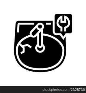 sink repairs glyph icon vector. sink repairs sign. isolated contour symbol black illustration. sink repairs glyph icon vector illustration