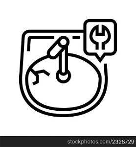 sink repairs line icon vector. sink repairs sign. isolated contour symbol black illustration. sink repairs line icon vector illustration