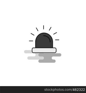 Siren Web Icon. Flat Line Filled Gray Icon Vector