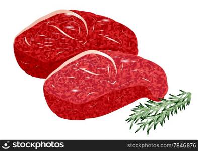 sirloin steak isolated on a white background