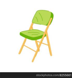 sit folding chair cartoon. arm relax, furniture seat sit folding chair sign. isolated symbol vector illustration. sit folding chair cartoon vector illustration