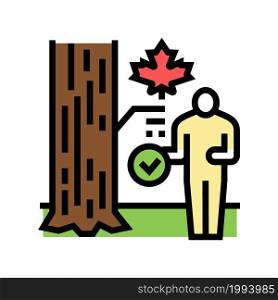 site and tree selection color icon vector. site and tree selection sign. isolated symbol illustration. site and tree selection color icon vector illustration