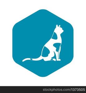 Sitting cat icon. Simple illustration of sitting cat vector icon for web design. Sitting cat icon, simple style