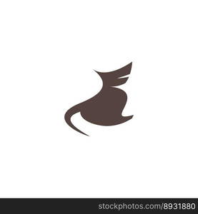 sitting dog logo vector icon design