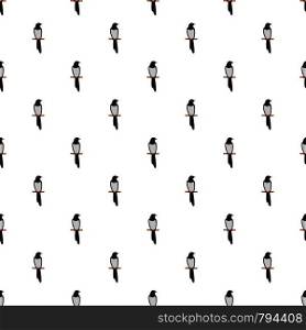 Sitting magpie pattern seamless vector repeat for any web design. Sitting magpie pattern seamless vector