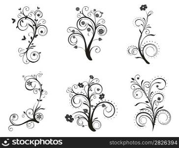 Six floral design elements