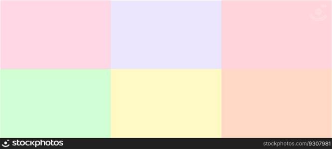 Six square block color soft pastel background. square block color soft pastel background template