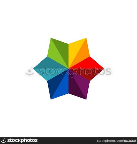 Six Star Colorful Logo Template Illustration Design. Vector EPS 10.