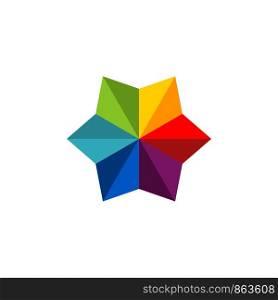 Six Star Colorful Logo Template Illustration Design. Vector EPS 10.
