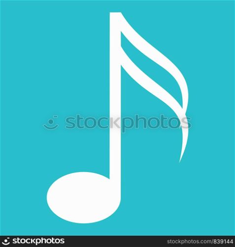 Sixteenth music note icon. Flat illustration of sixteenth music note vector icon for web design. Sixteenth music note icon, flat style