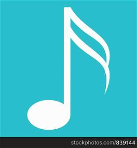 Sixteenth music note icon. Flat illustration of sixteenth music note vector icon for web design. Sixteenth music note icon, flat style